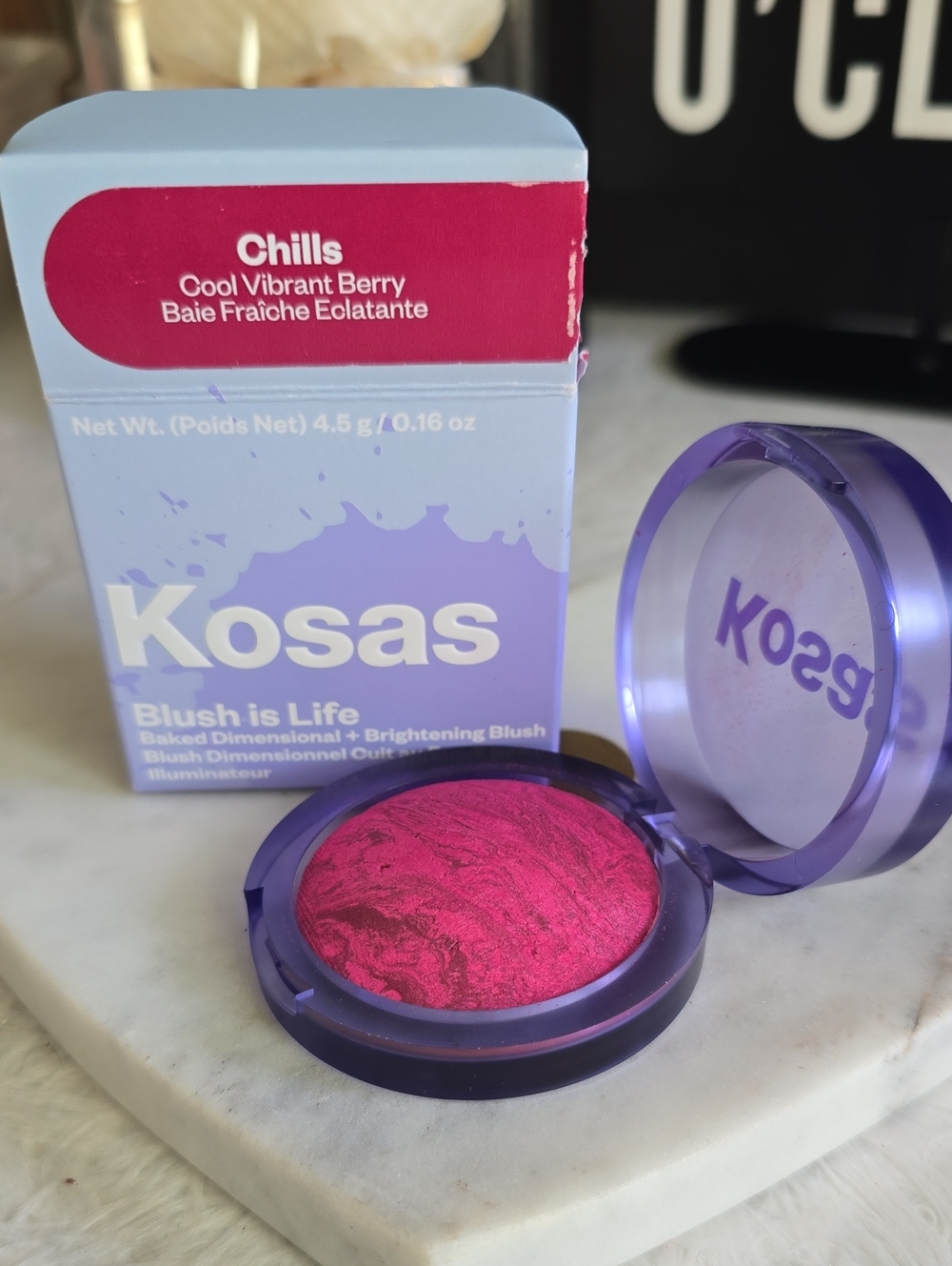 Kosas Blush is Life Baked Blush - Chills (Berry Pink & Purple Packaging)